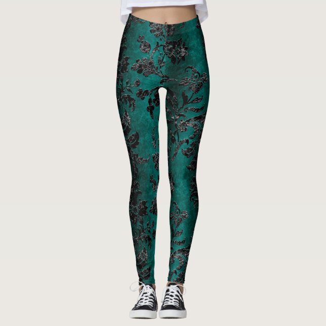 The Black Velvet  Series Design 5 Leggings (Front)