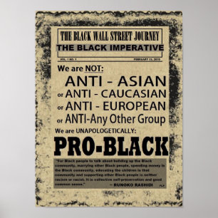 THE BLACK WALL STREET JOURNAL POSTER
