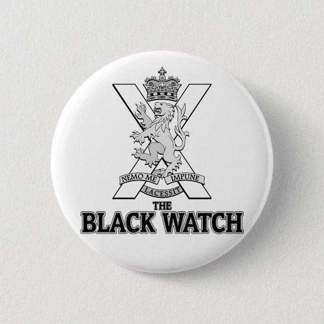 The Black Watch 6 Cm Round Badge (Front)