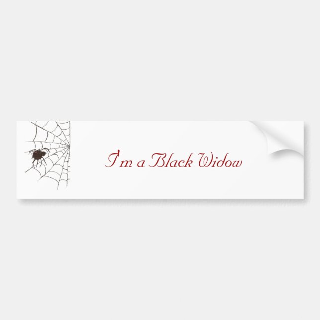The Black Widow Bumper Sticker (Front)