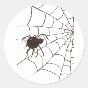 The Black Widow Classic Round Sticker