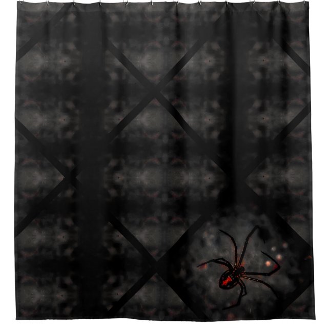 The Black Widow Shower Curtain (Front)