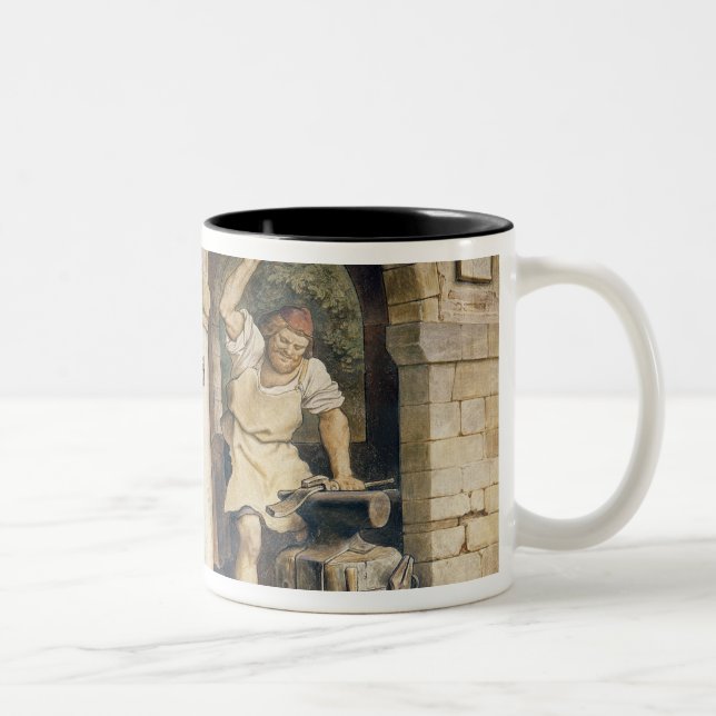 The Blacksmith of Ruhla, c.1854 Two-Tone Coffee Mug (Right)