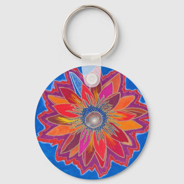 The Blazing Lotus Keychain (Front)