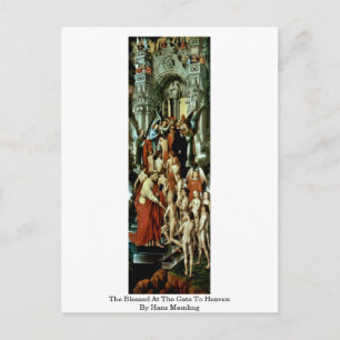 The Blessed At The Gate To Heaven By Hans Memling Postcard