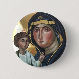 The Blessed Mother of God 6 Cm Round Badge