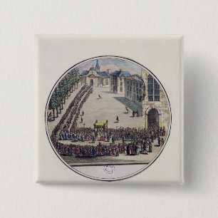 The Blessed Sacrament being carried 15 Cm Square Badge
