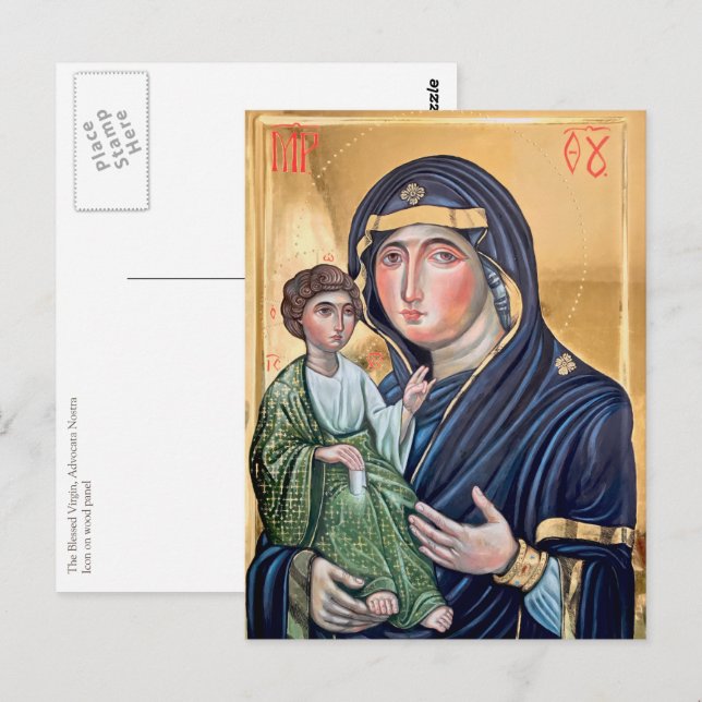 The Blessed Virgin - Advocata Nostra Icon Postcard (Front/Back)