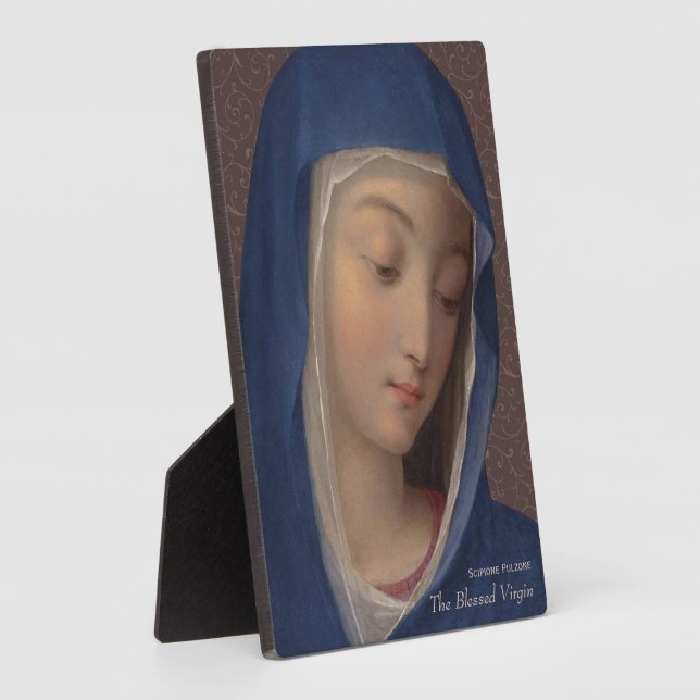 The blessed virgin by Scipione Pulzone CC0333  Plaque (Side)