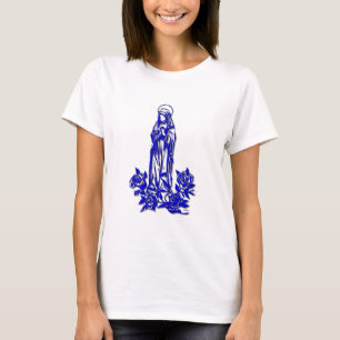 The Blessed Virgin Mary ( with blue roses ) T-Shirt