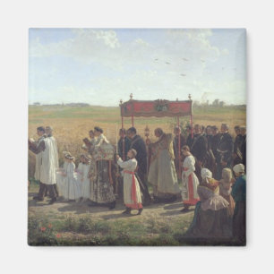 The Blessing of the Wheat in the Artois, 1857 Magnet