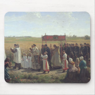 The Blessing of the Wheat in the Artois, 1857 Mouse Mat