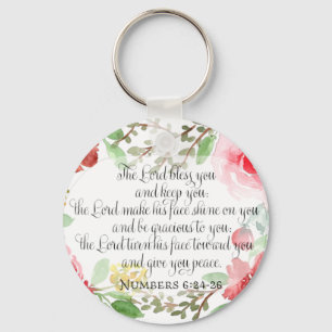 The blessing Scripture Art Numbers 6:24-26 Key Ring