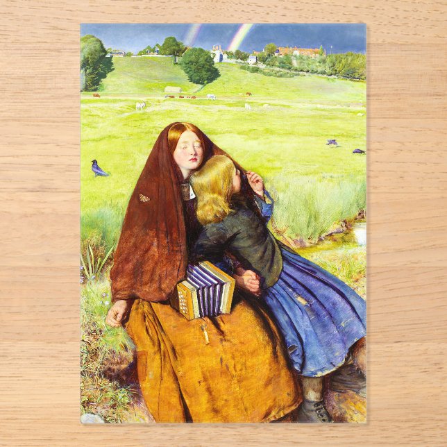 The Blind Girl by John Everett Millais Acrylic Invitations (Front)