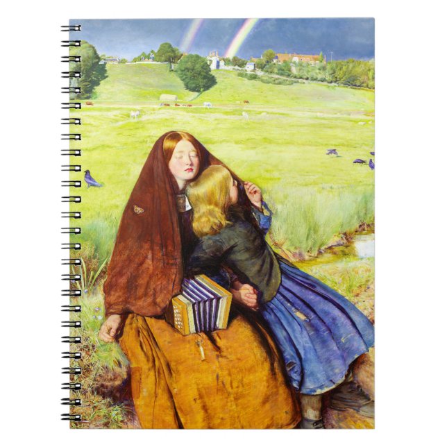 The Blind Girl by John Everett Millais Notebook (Front)