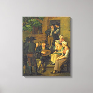 The Blind Singer, 1828 Canvas Print