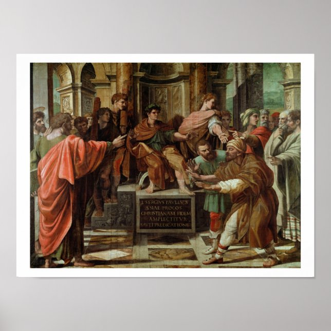 The Blinding of Elymas (cartoon for the Sistine Ch Poster (Front)