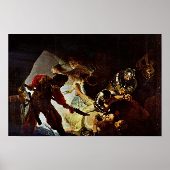 The Blinding Of Samson By Rembrandt Harmensz. Van Poster (Front)
