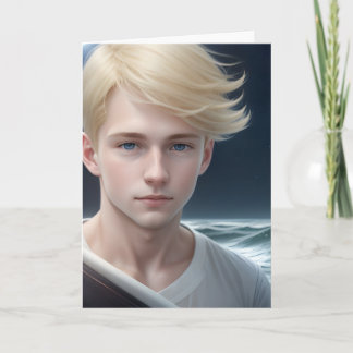 The Blond Boy Greetings Card