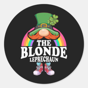 The Blonde Leprechaun St Patricks Day Costume Classic Round Sticker