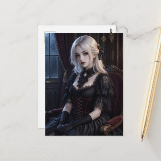 The Blonde Vampire Lady Postcard