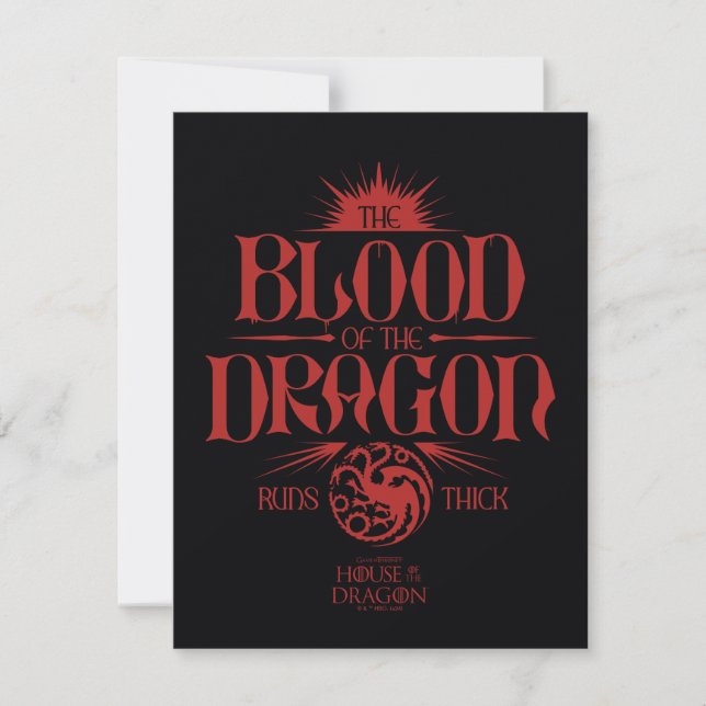 The Blood of the Dragon Runs Thick Card (Front)