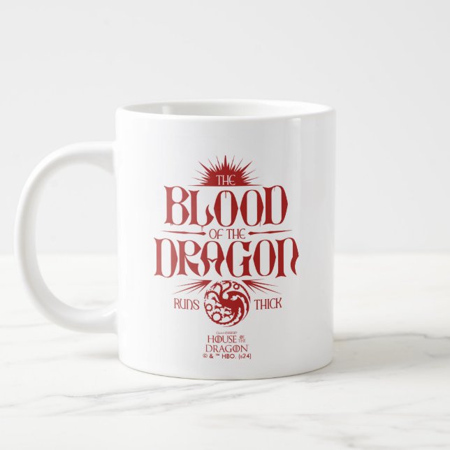The Blood of the Dragon Runs Thick Large Coffee Mug (Left)