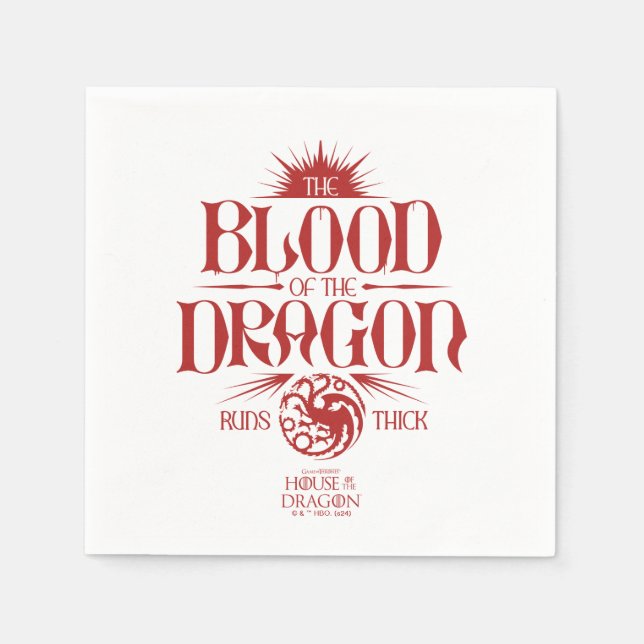 The Blood of the Dragon Runs Thick Napkin (Front)