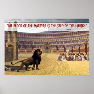 The Blood of the Martyrs… Quote (RED) Poster