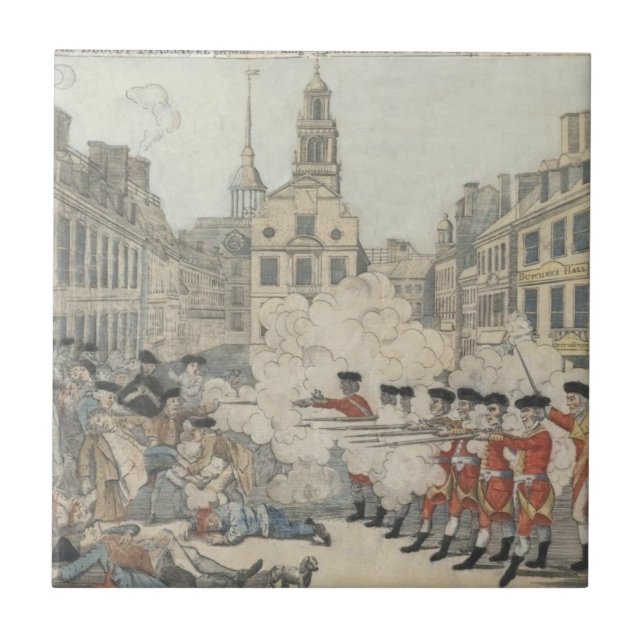 The Bloody Massacre - Paul Revere (1770) Tile (Front)