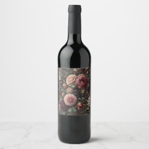 The Bloom-Eater’s Sermon – Gothic Baroque Floral Wine Label