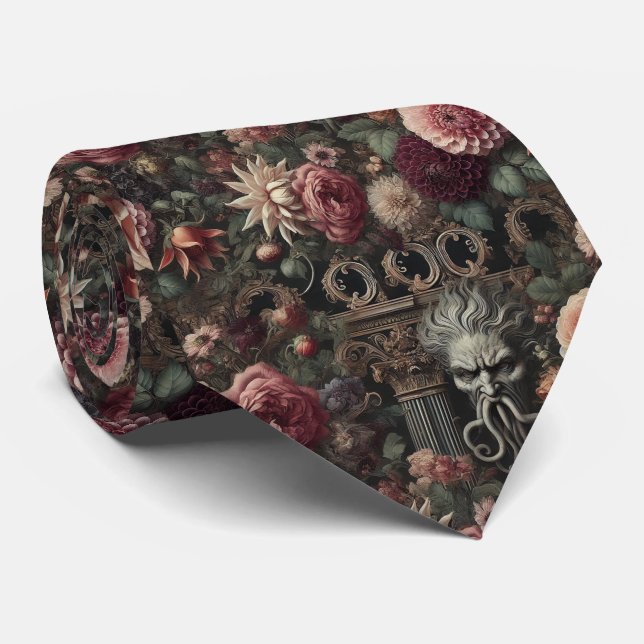 The Bloom-Eater’s Sermon – Gothic Victorian Tie (Rolled)