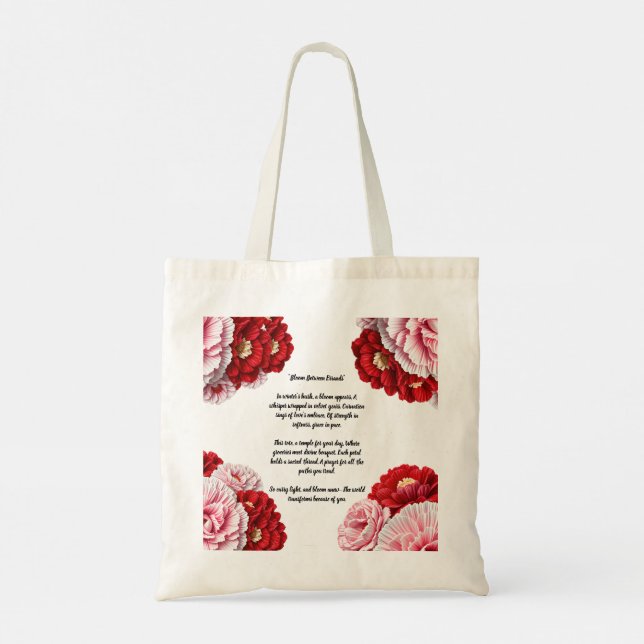 The Bloom of Beginnings: A January Story Tote Bag (Back)