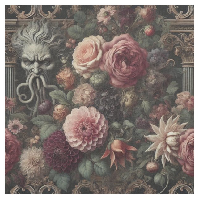 The Bloomeater’s Sermon – Gothic Statement Tile Fabric (Swatch)