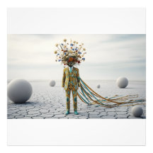 The Blooming Mind: Surreal Floral Desert Odyssey