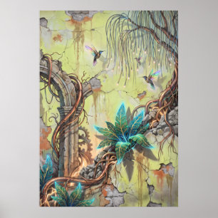 The Blossoming Tree of Light Spiritual Wall Art