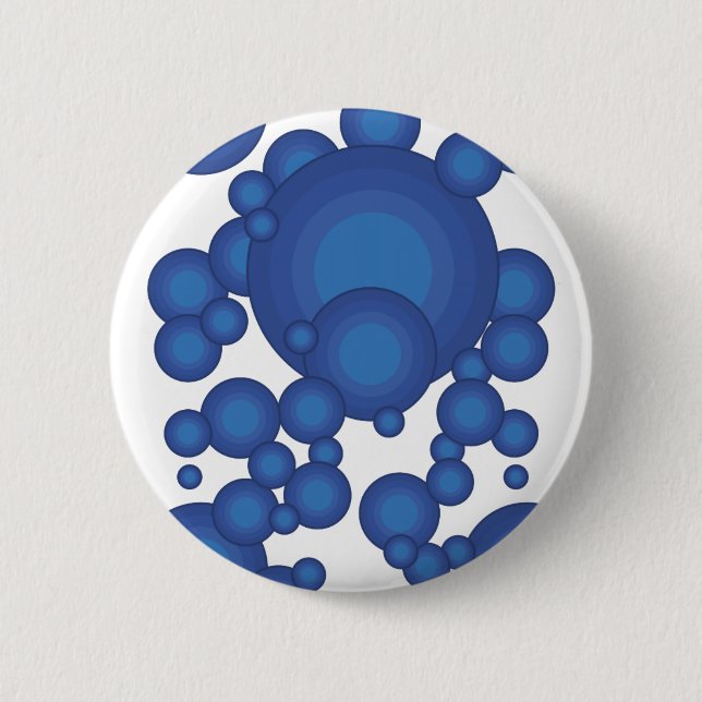 The Blue 70's year styling circle 6 Cm Round Badge (Front)