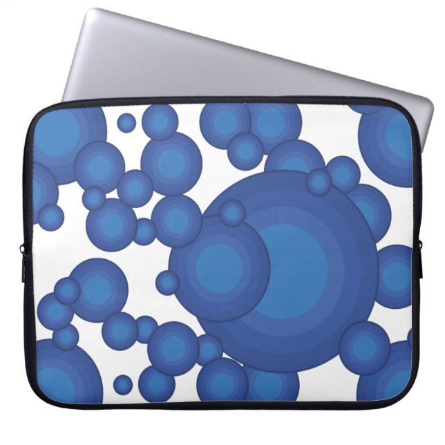 The Blue 70's year styling circle Laptop Sleeve (Front)