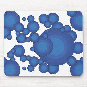The Blue 70's year styling circle Mouse Mat