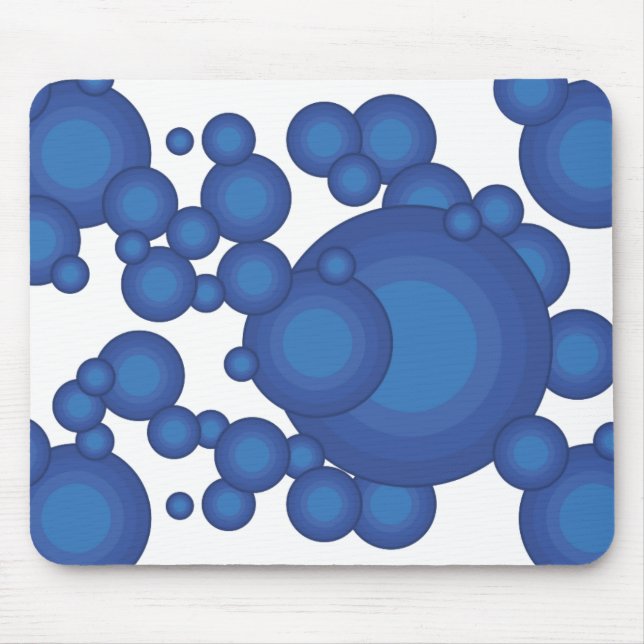 The Blue 70's year styling circle Mouse Mat (Front)