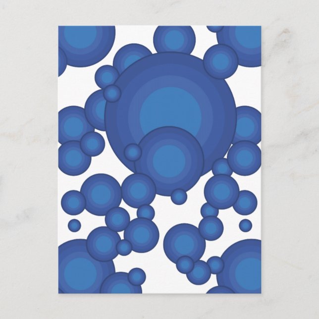 The Blue 70's year styling circle Postcard (Front)