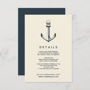 The Blue Anchor   Wedding Guest Details Invitation