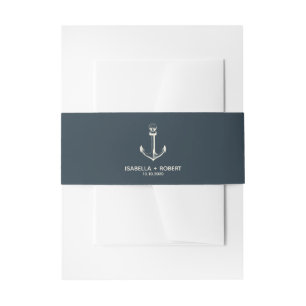 The Blue Anchor Wedding Invitation Belly Band