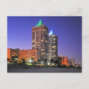 The Blue and Green Diamond Towers, Miami Beach Postcard