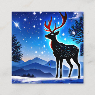 The blue and white night sky is full of stars, dee square business card