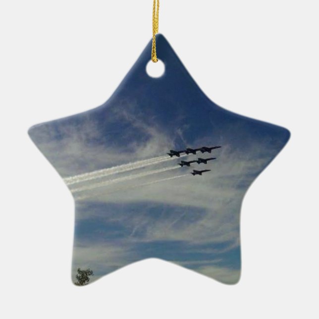 The Blue Angels Ceramic Tree Decoration (Front)