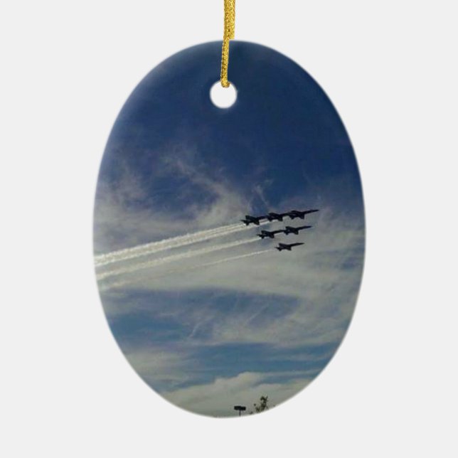The Blue Angels Ceramic Tree Decoration (Front)