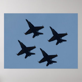 The Blue Angels' Diamond Formation. Poster