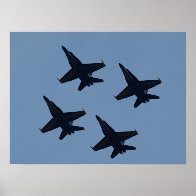 The Blue Angels' Diamond Formation. Poster (Front)