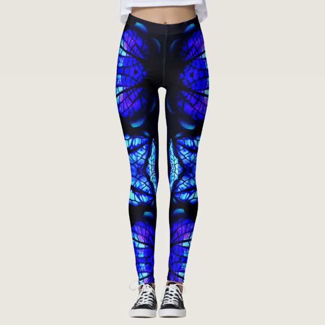 The Blue Avatar Glow Leggings (Front)